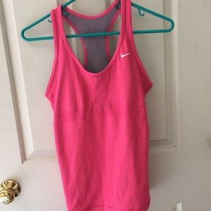 Pink Nike DRI FIT tank top